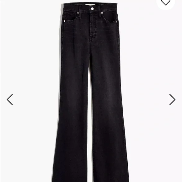Madewell Petite 11" High-Rise Flare Jeans in Bankside Wash - Picture 5 of 7